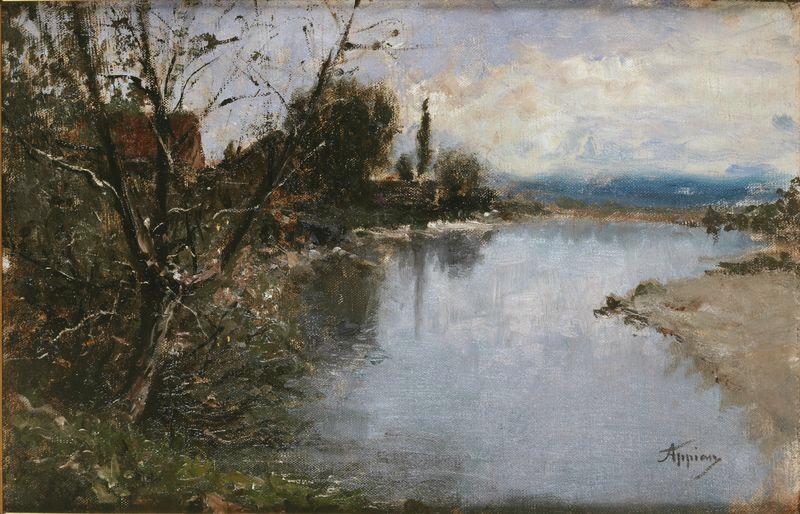 Riverbanks, vintage artwork by Jacques Barthelemy Appian, A3 (16x12") Poster Print