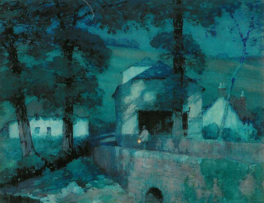 Moonlight, South Devon by Albert Moulton Foweraker,16x12(A3) Poster