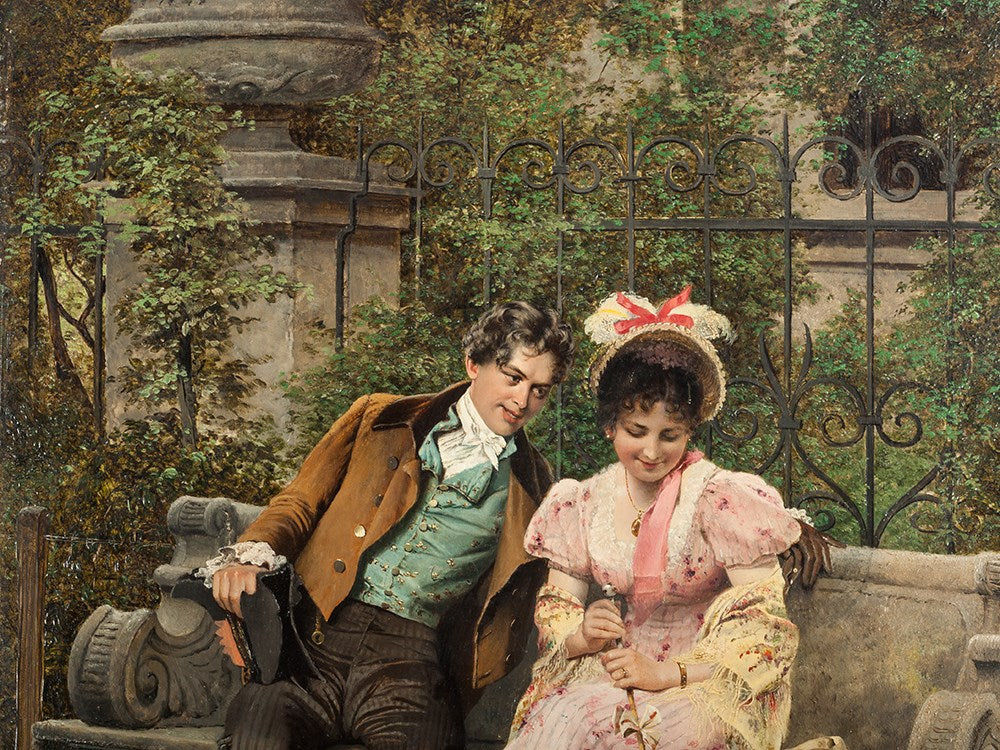 Acquaintance, vintage artwork by Johann Hamza, 12x8" (A4) Poster