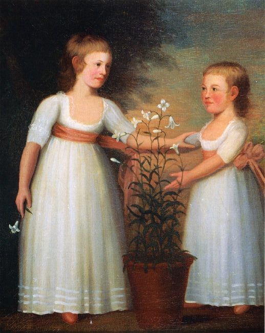 The Davis Children, Eliza Cheever Davis and John Derby  Davis, vintage artwork by Edward Savage, 12x8" (A4) Poster