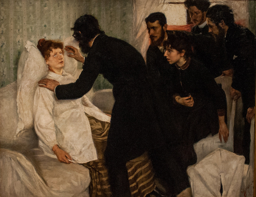 Hypnotic Seance, vintage artwork by Richard Bergh, 12x8" (A4) Poster