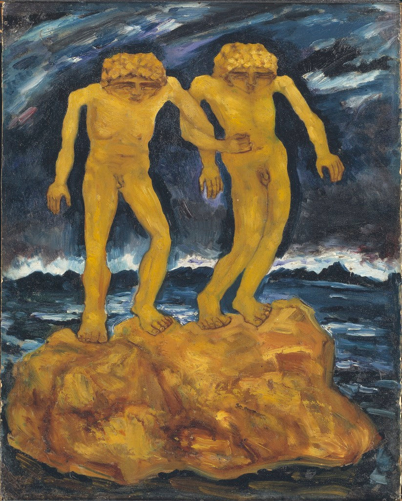 The Last Human Beings, vintage artwork by Carl Fredrik Hill, 12x8" (A4) Poster