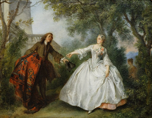 Nicaise, vintage artwork by Nicolas Lancret, 12x8" (A4) Poster