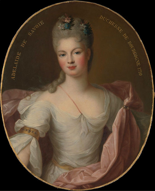 Marie Adelaide de Savoie, Duchesse de Bourgogne, vintage artwork by Pierre Gobert, 12x8" (A4) Poster