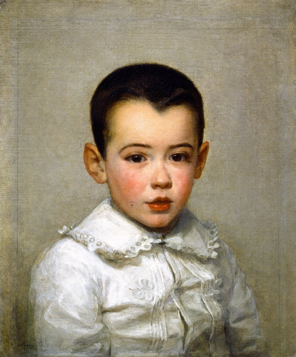 Child Pierre, vintage artwork by Marie Bracquemond, 12x8" (A4) Poster