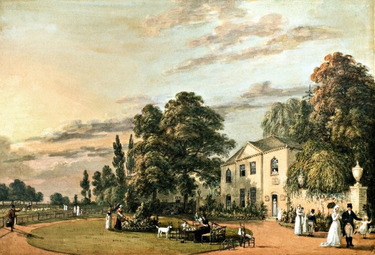 Tea at Engleﬁeld Green, vintage artwork by Paul Sandby , R.A., 12x8" (A4) Poster