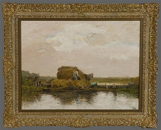 Loading Hay by Frederick W. Kost,A3(16x12")Poster