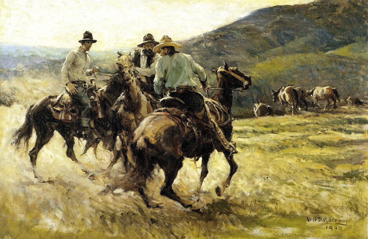 I Apologize. Sure!, vintage artwork by William Henry Dethlef Koerner, 12x8" (A4) Poster