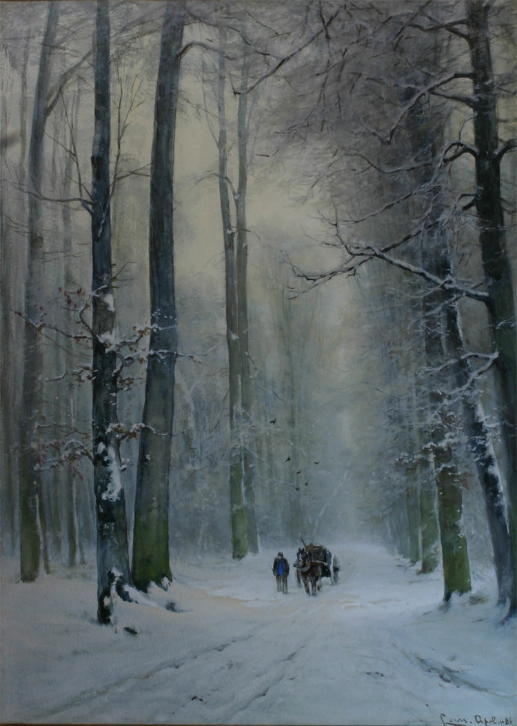 Path in the Hague Forest, vintage artwork by Louis Apol, 12x8" (A4) Poster