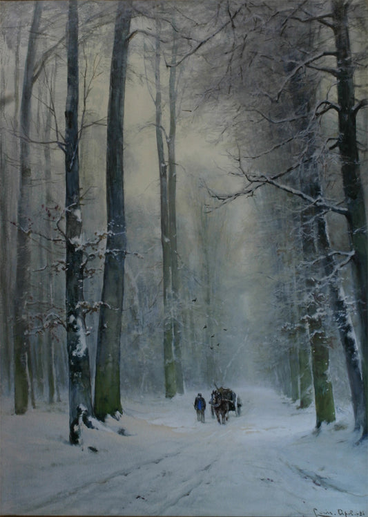 Path in the Hague Forest, vintage artwork by Louis Apol, 12x8" (A4) Poster