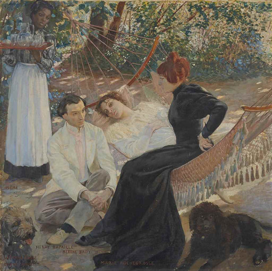 The Hammock, vintage artwork by Georges Antoine Rochegrosse, 12x8" (A4) Poster