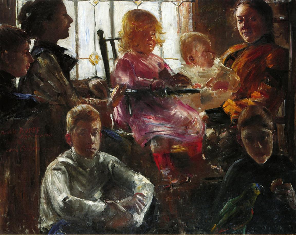 The Family of the Painter Fritz Rumpf by Lovis Corinth,A3(16x12")Poster