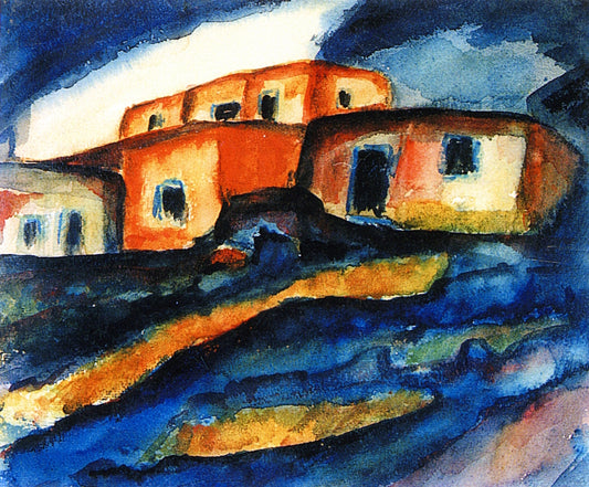 Adobes at Night by Frank Applegate,16x12(A3) Poster