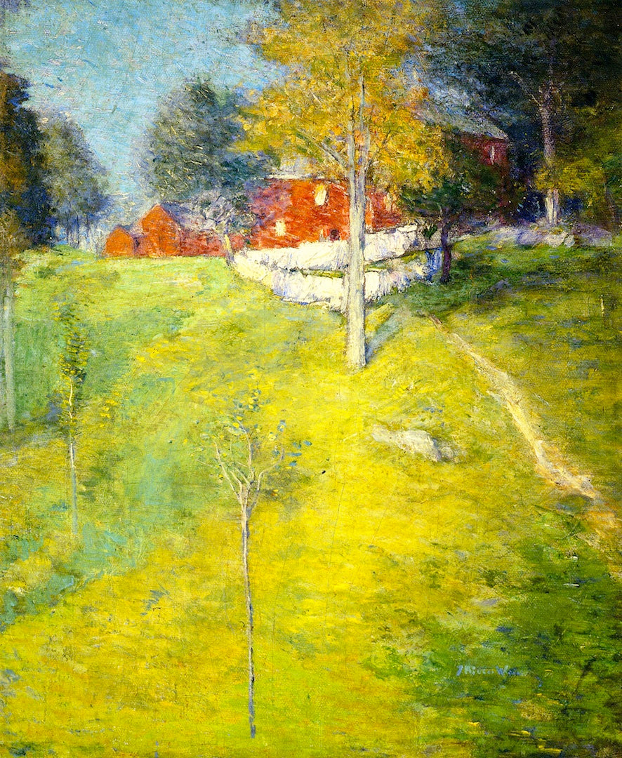The Laundry, Branchville, vintage artwork by Julian Alden Weir, 12x8" (A4) Poster