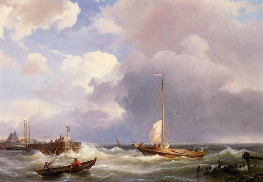 Returning to the Sound, vintage artwork by Hermanus Koekkoek The Elder, A3 (16x12") Poster Print