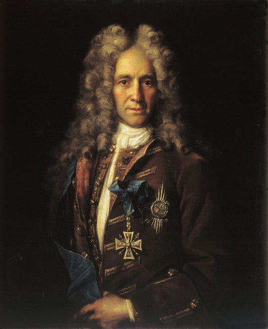 Portrait of Count Gavriil Golovkin, vintage artwork by Ivan Nikitin, 12x8" (A4) Poster