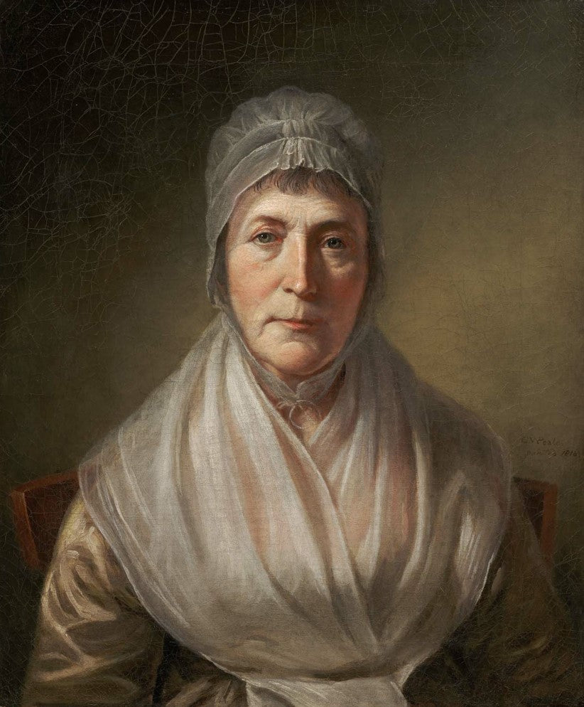Mrs. Charles Willson Peale (Hannah Moore), vintage artwork by Charles Willson Peale, 12x8" (A4) Poster