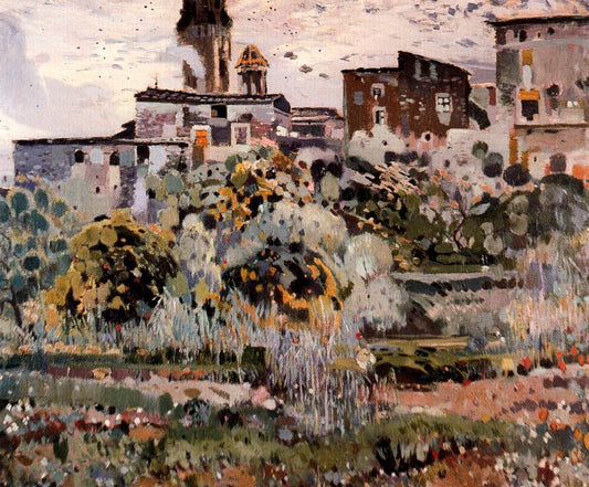 Maspujols. Tarragona, vintage artwork by Joaquin Mir  Trinxet, 12x8" (A4) Poster