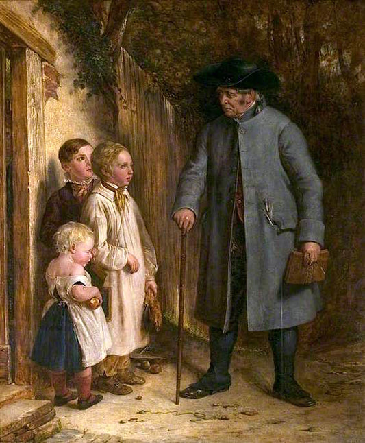 The Village Schoolmaster, vintage artwork by Charles West Cope, A3 (16x12") Poster Print