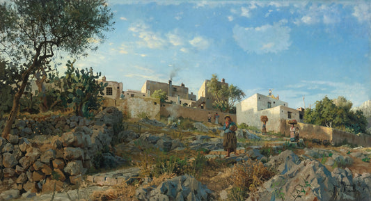 A View of Anacapri by Peder Mork Monsted,A3(16x12")Poster