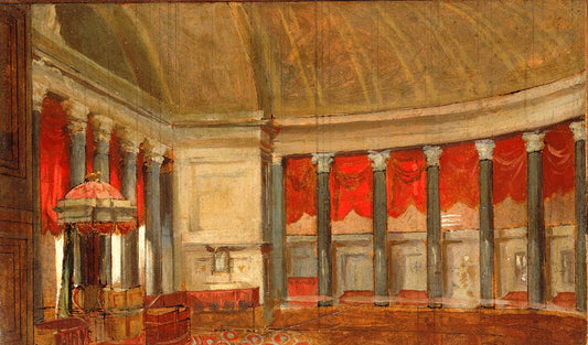 Study for the Old House of Representatives, vintage artwork by Samuel Morse, A3 (16x12") Poster Print