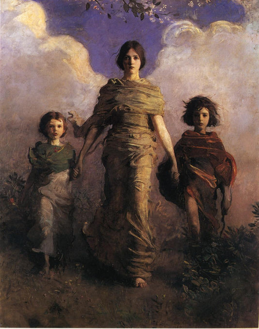 A Virgin, vintage artwork by Abbott Handerson Thayer, 12x8" (A4) Poster