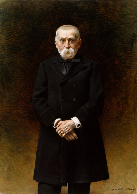 Portrait of William T. Walters, vintage artwork by Leon Joseph Florentin Bonnat, 12x8" (A4) Poster
