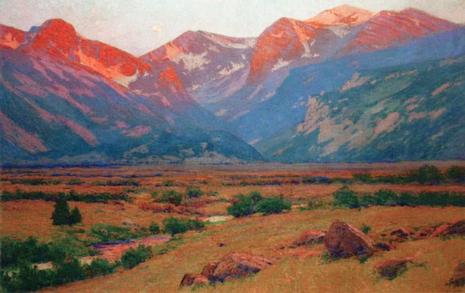  of Moraine Park, Near Estes Park by Charles Partridge Adams,A3(16x12")Poster