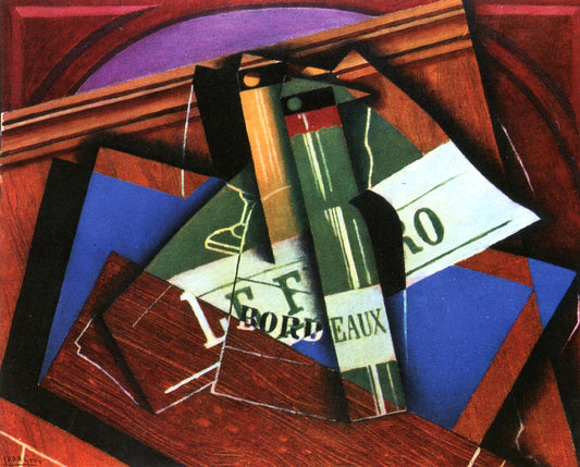 The Bottle of Bordeaux by Juan Gris,16x12(A3) Poster