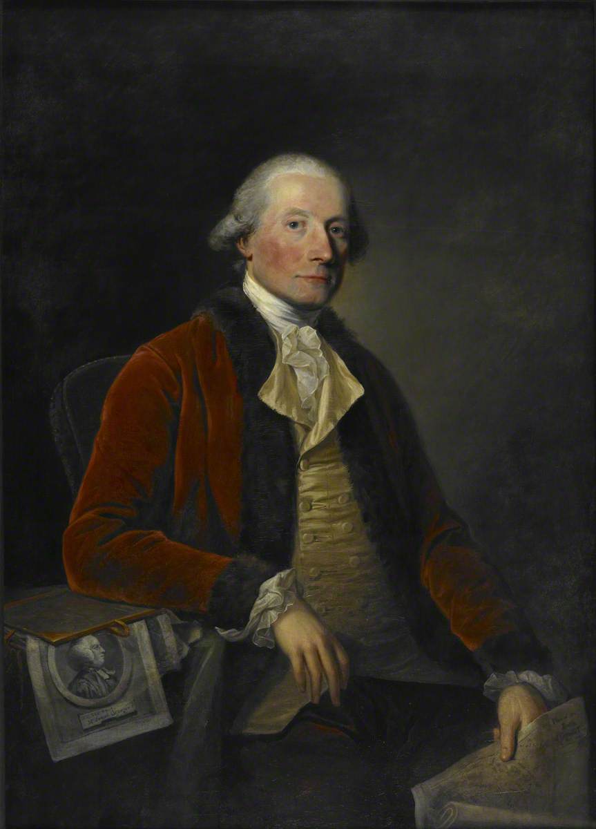 Sir William Musgrave, vintage artwork by Attributed to Lemuel Francis Abbott, 12x8" (A4) Poster