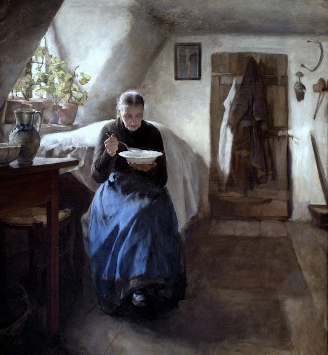 The Home of a Poor Woman by Tivadar Zemplenyi,A3(16x12")Poster