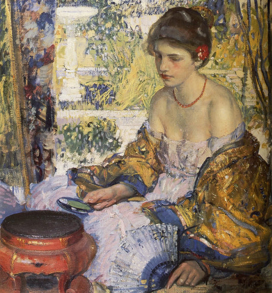 Princess in the Land of Sunshine, vintage artwork by Richard Edward Miller, 12x8" (A4) Poster