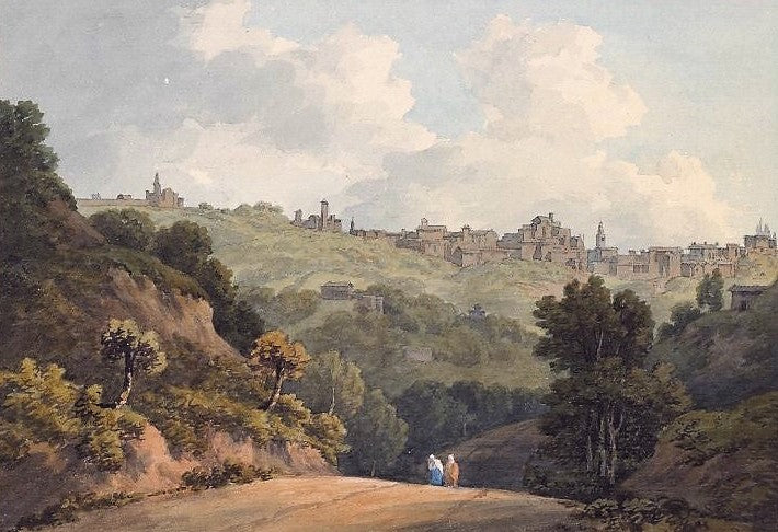 Perugia, vintage artwork by John Warwick Smith, 12x8" (A4) Poster
