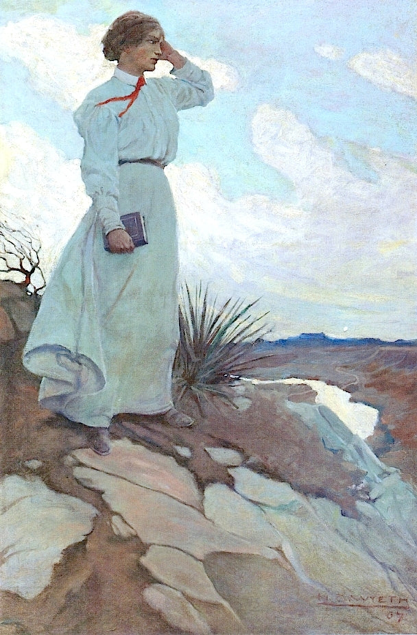 and There While the Wind Blew by Newell Convers (N.C.) Wyeth,16x12(A3) Poster