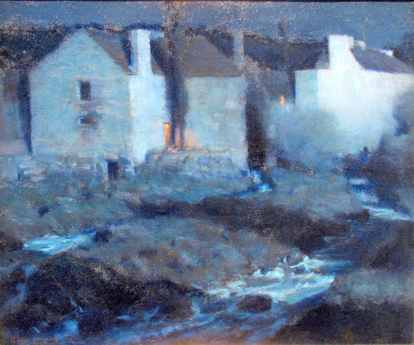 Moonlight, Mills at Pont Aven by Gaines Ruger Donoho,A3(16x12")Poster