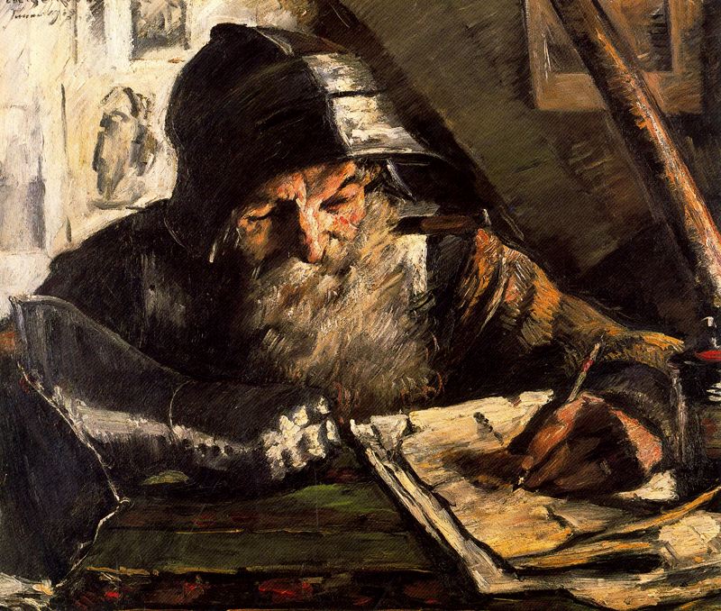 Goetz von Berlichingen, vintage artwork by Lovis Corinth, 12x8" (A4) Poster