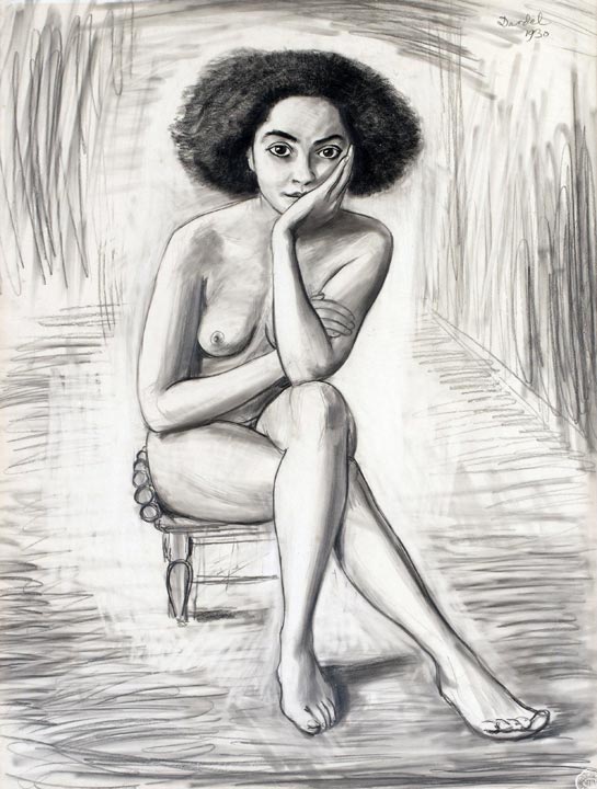 Aysha, vintage artwork by Nils Dardel, 12x8" (A4) Poster
