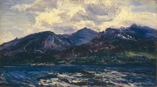 Arran (across Kilbrannan Sound), vintage artwork by Henry Moore, 12x8" (A4) Poster