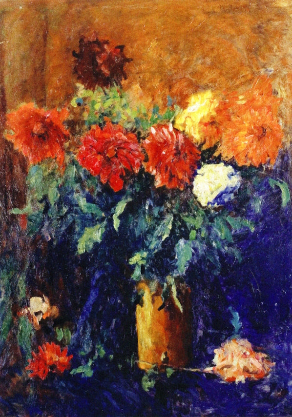 Still Life Dahlias, vintage artwork by William Forsyth, 12x8" (A4) Poster