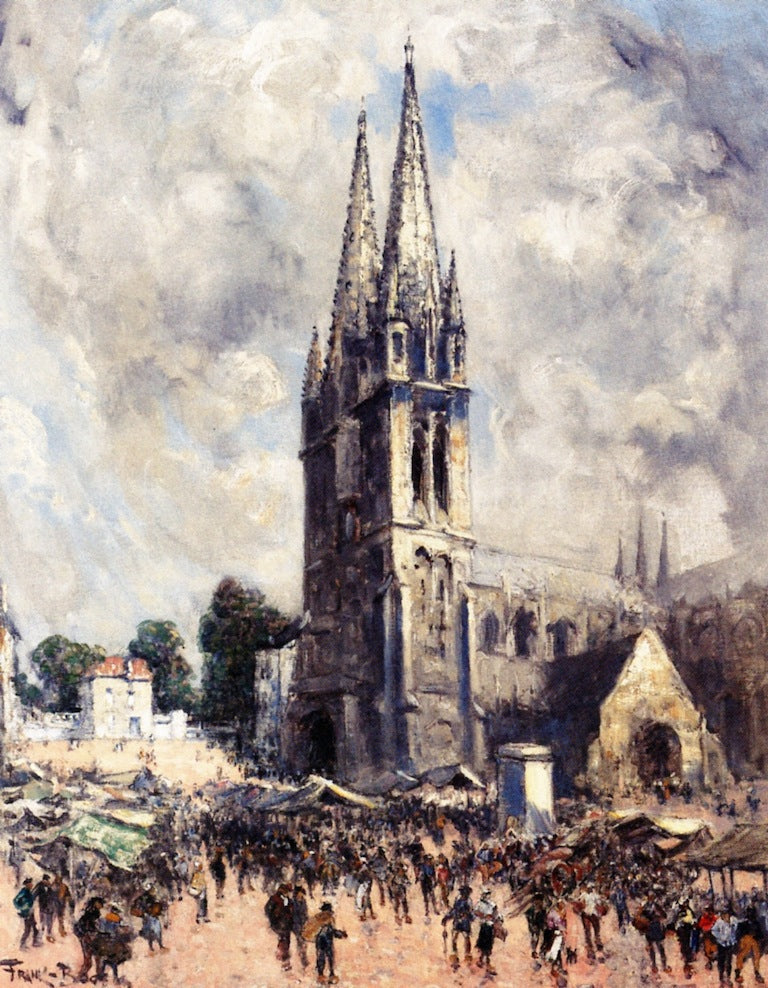 Noyon, Place de la Cathedral by Frank Myers Boggs,A3(16x12")Poster