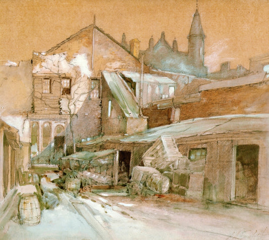 Barrels, vintage artwork by John Albert Seaford, 12x8" (A4) Poster