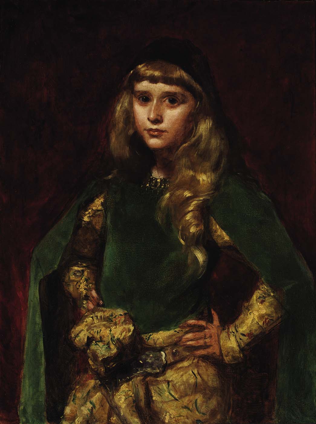 Natalie at Ten, vintage artwork by Charles Auguste Émile Durand, 12x8" (A4) Poster