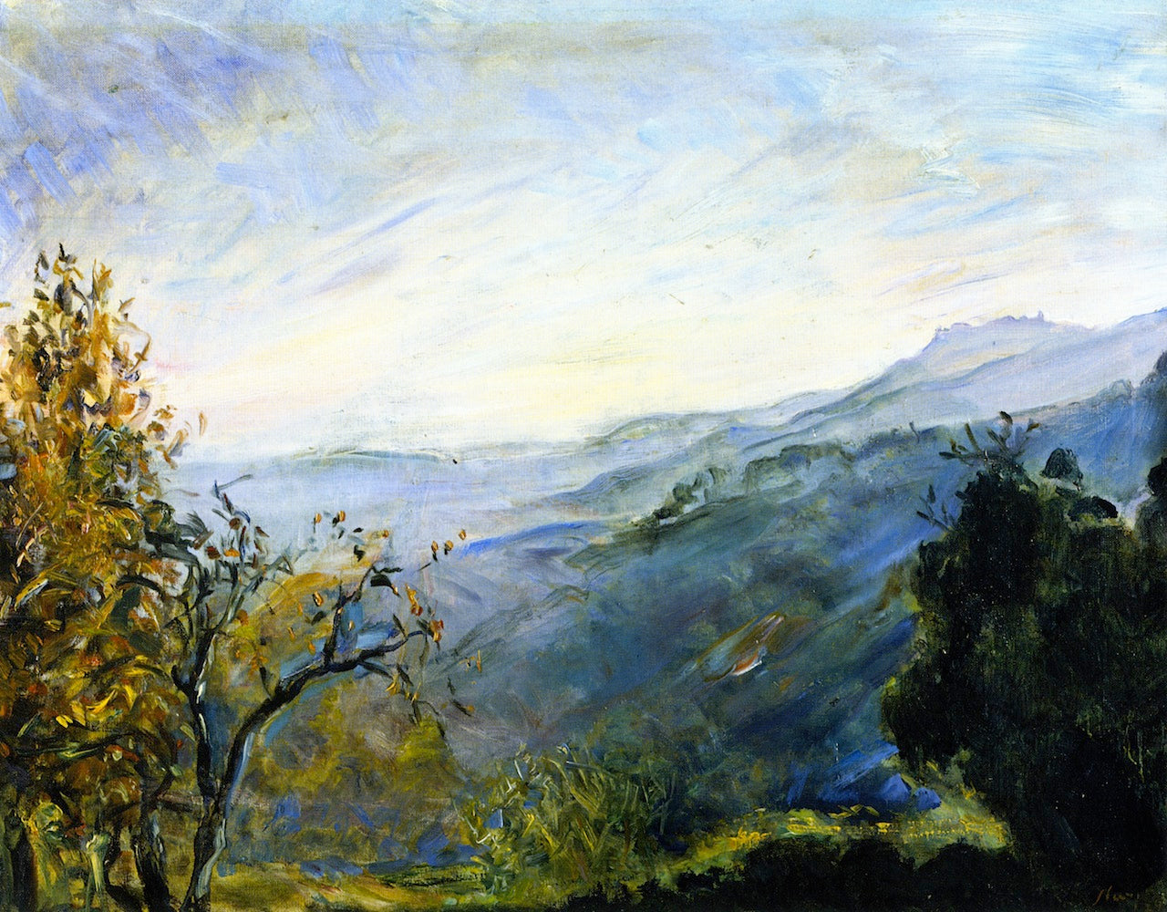 Neukastel - View of the Madenburg by Max Slevogt,A3(16x12")Poster