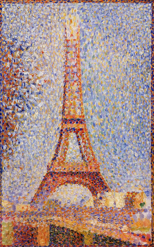 The Eiffel Tower, vintage artwork by Georges Seurat, 12x8" (A4) Poster