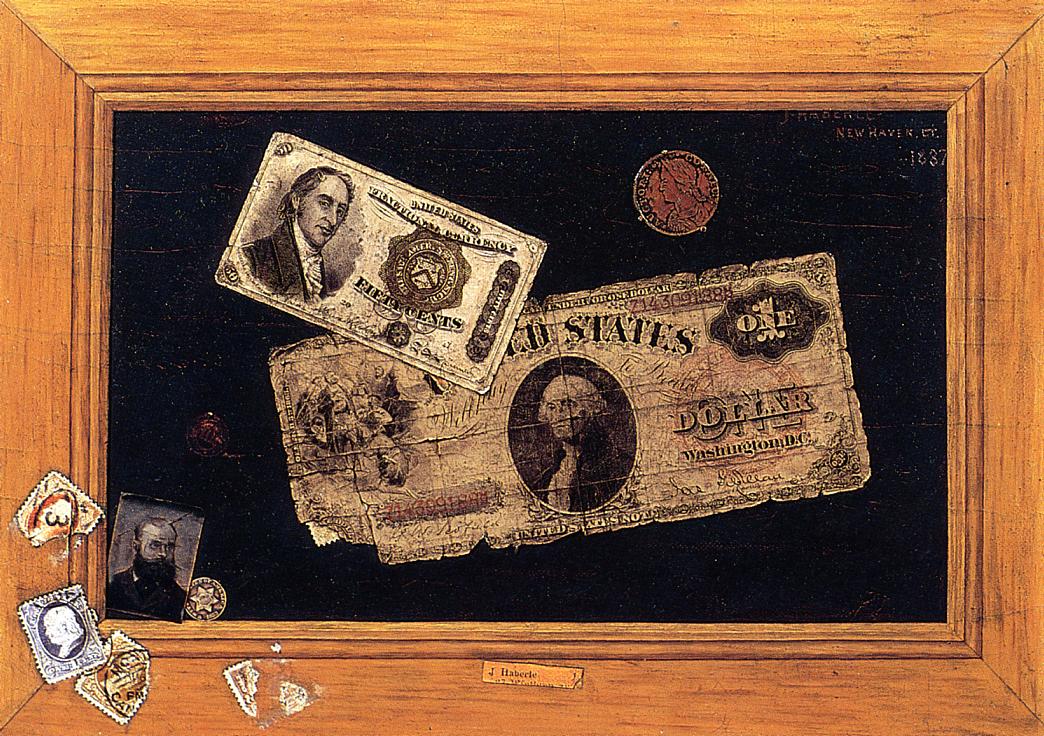 Imitation, vintage artwork by John Haberle, 12x8" (A4) Poster