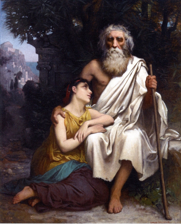Oedipus and Antigone by Camille-Felix Bellanger,A3(16x12")Poster