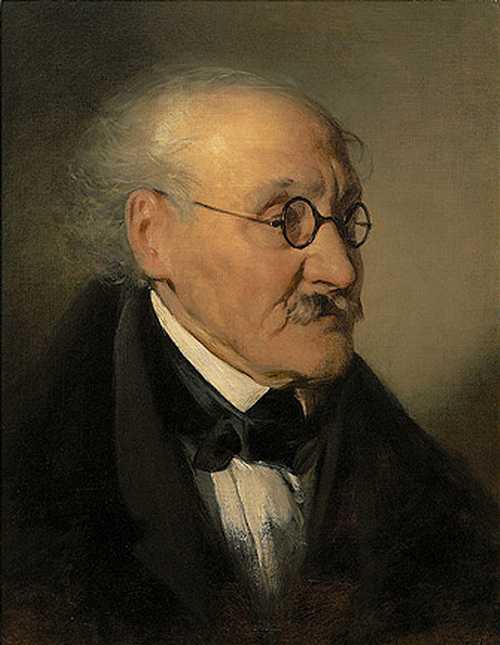 Portrait of Iganz Franz Castelli, vintage artwork by Friedrich von Amerling, A3 (16x12") Poster Print