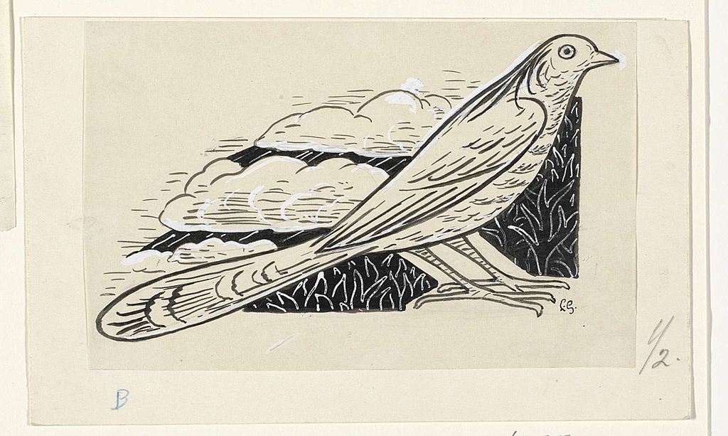 Dove, vintage artwork by Leo Gestel, 12x8" (A4) Poster