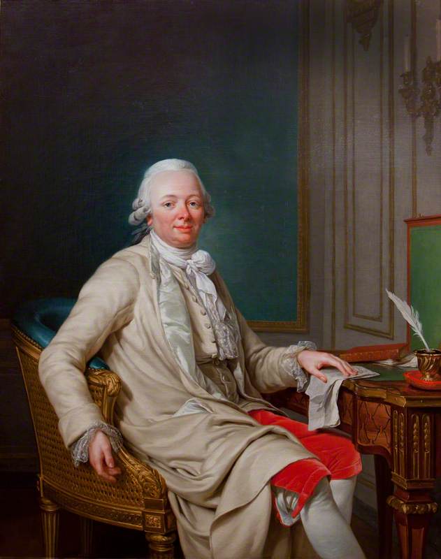 Etienne-François (1719–1785), duc de Choiseul-Stainville, at His Desk, vintage artwork by Adelaïde Labille-Guiard, 12x8" (A4) Poster