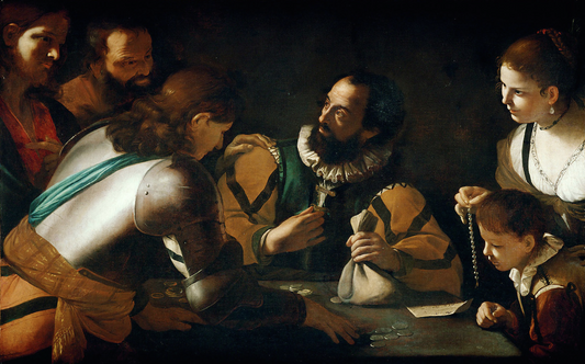 Berufung des Apostels Matthäus, vintage artwork by Mattia Preti, 12x8" (A4) Poster